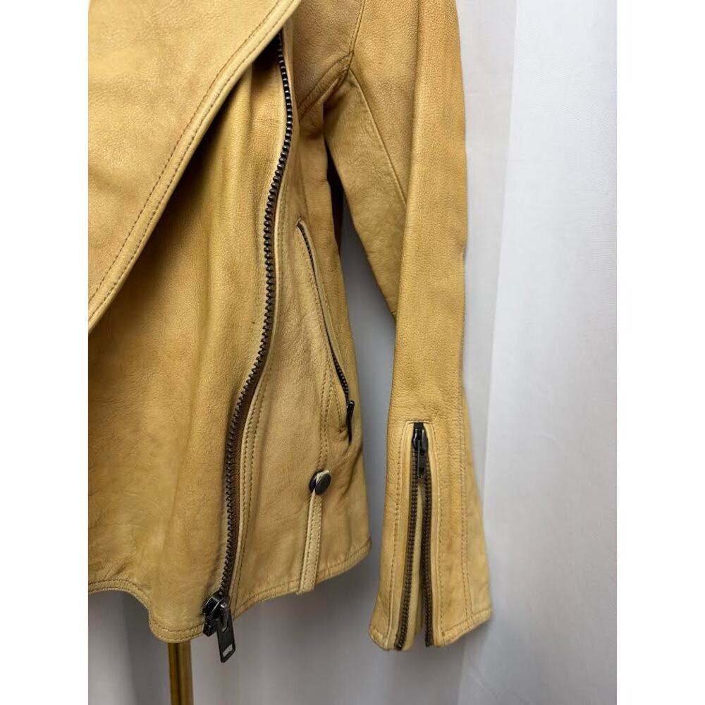 New!  Free People Jealousy Leather‎ Moto Jacket X-SMALL - Picture 9 of 10